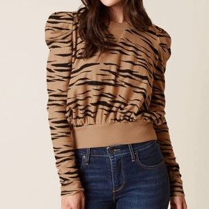 Free People Animal Print Sweater